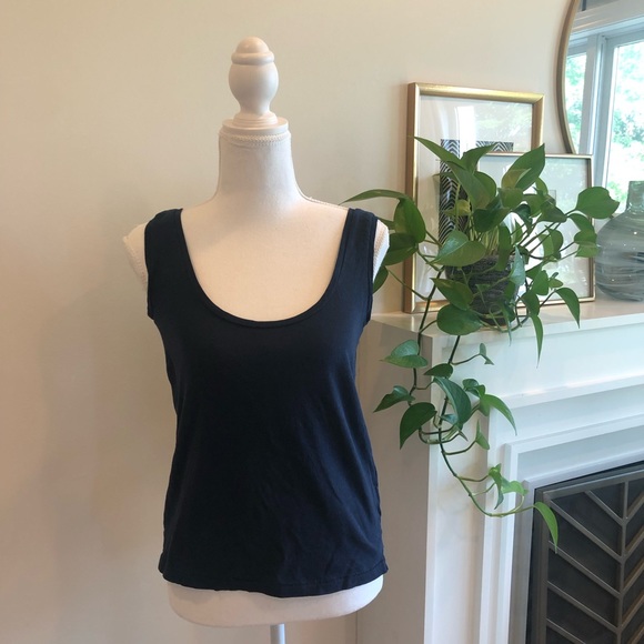J. Crew Vintage Cotton Navy Tank Top - Size XS - Picture 1 of 8